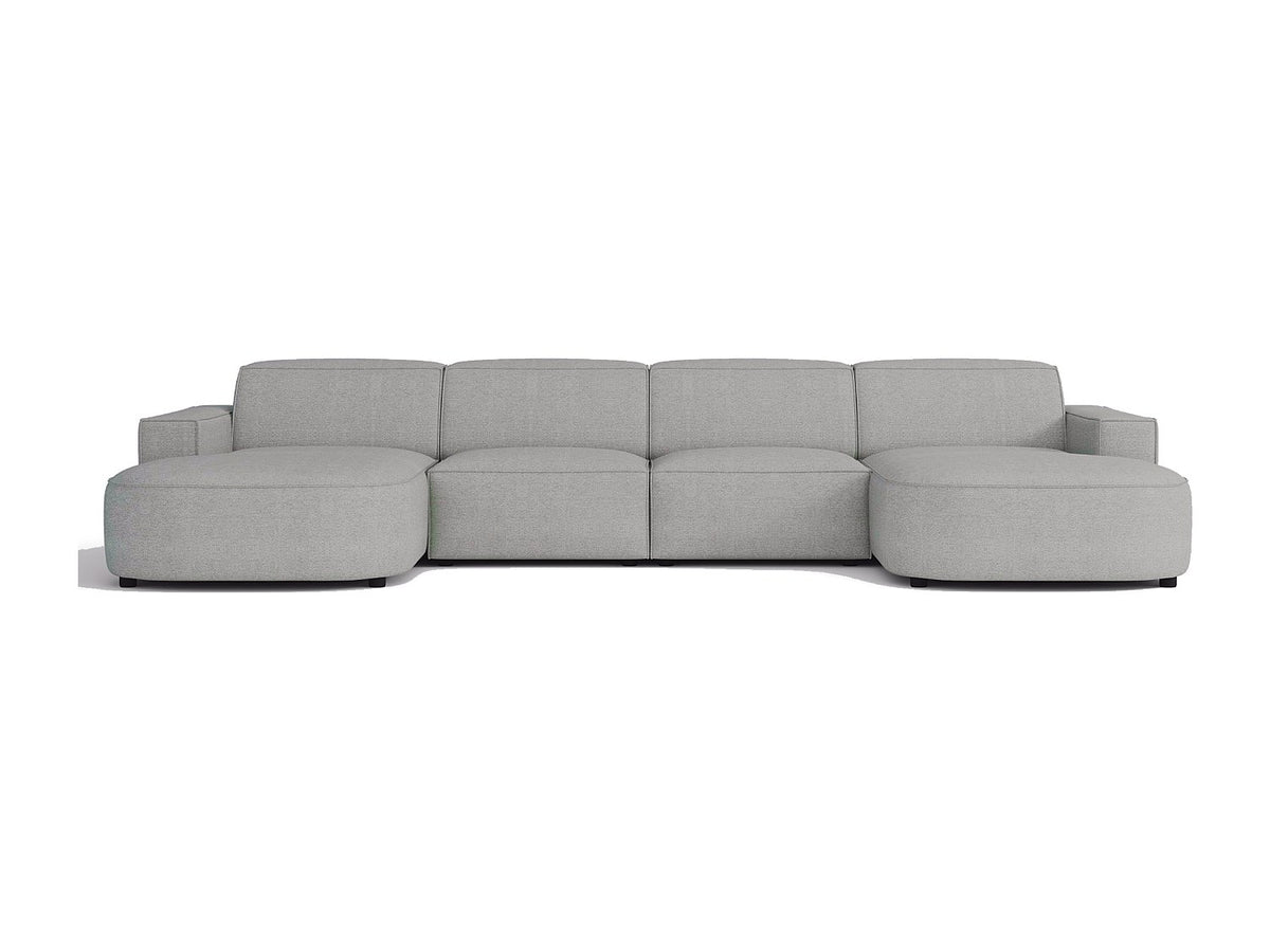 Canapé modulable gris tissu