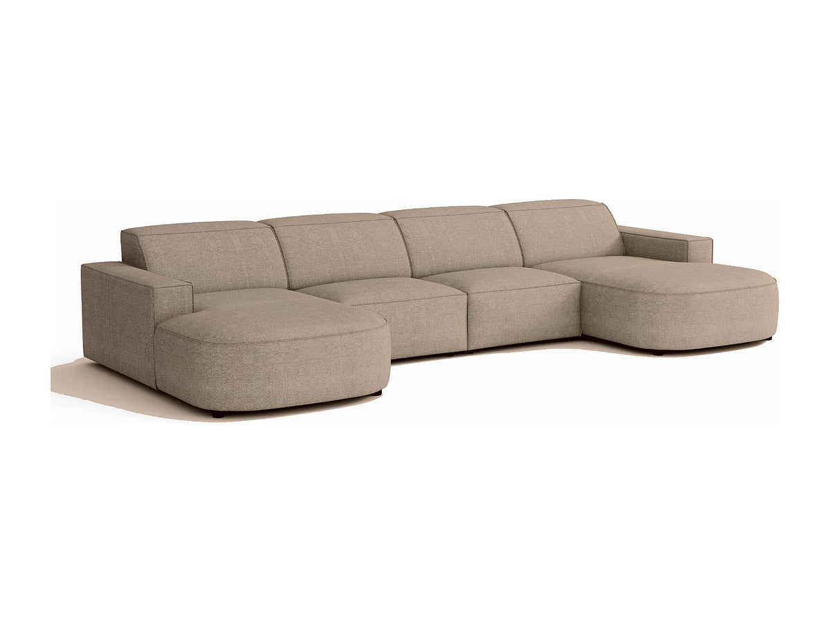 Canapé modulable beige tissu