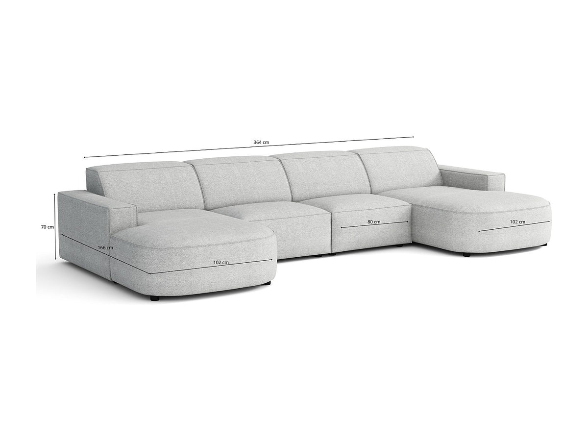 Canapé modulable beige tissu