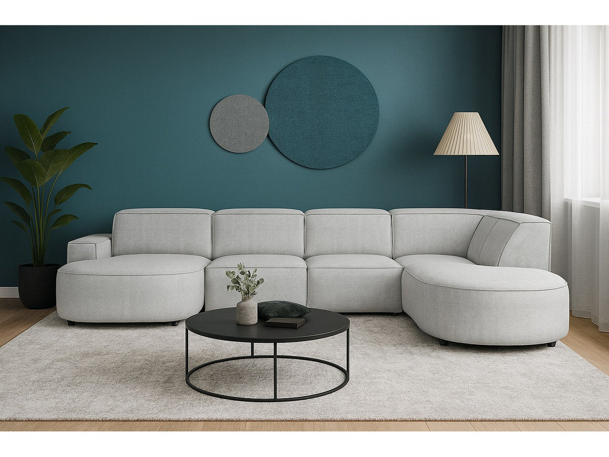 Angle pour canapé modulable gris tissu