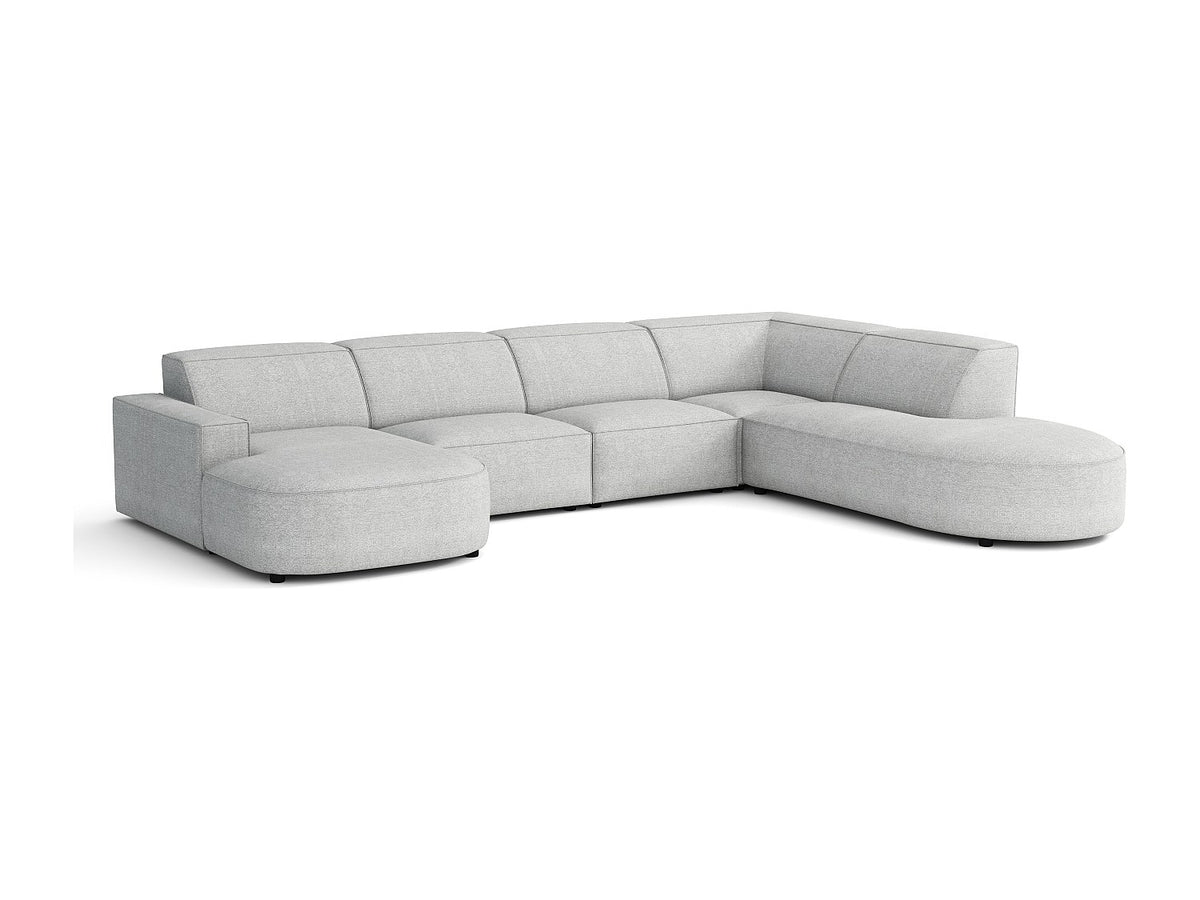Angle pour canapé modulable gris tissu