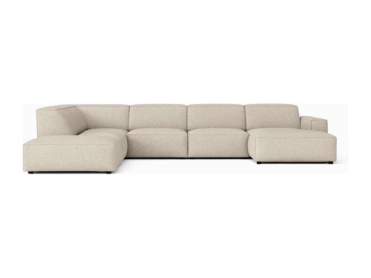 Canapé modulable beige tissu