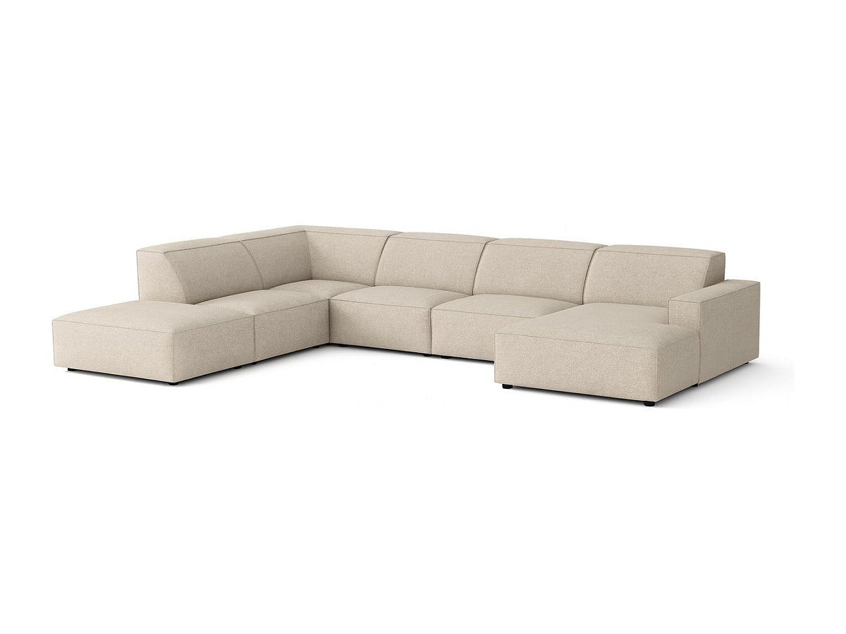 Canapé modulable beige tissu