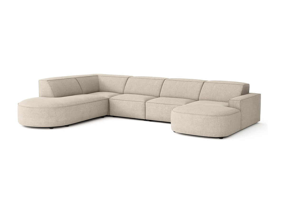 Angle pour canapé modulable beige tissu