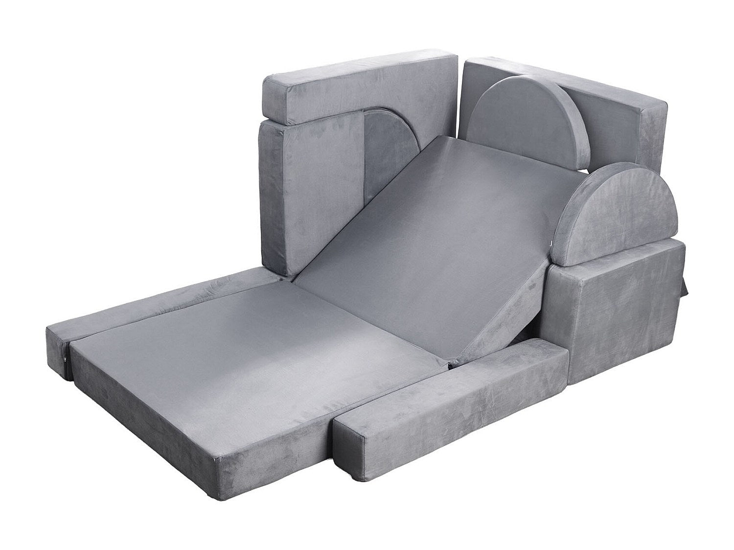 Canapé modulable convertible gris