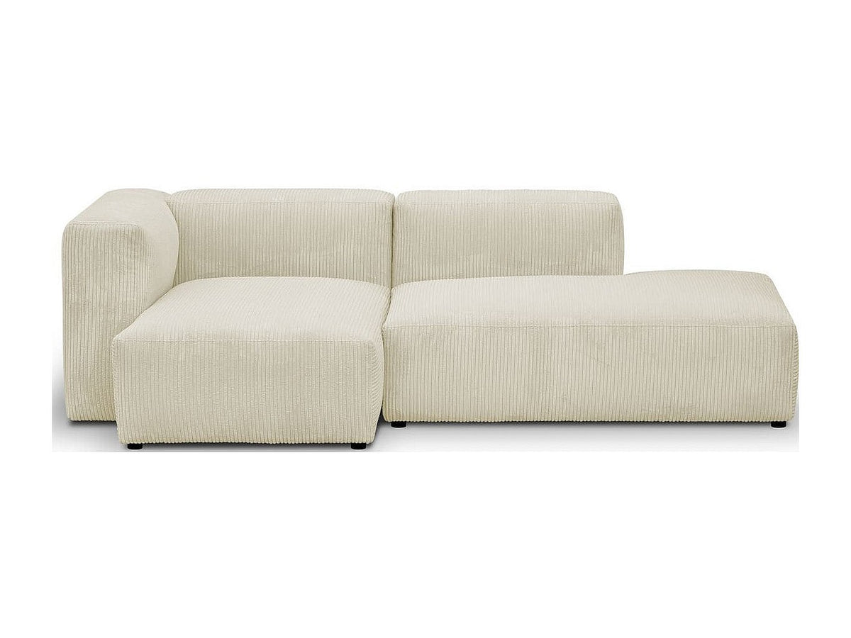 Méridienne pour canapé modulable 4 places beige velours