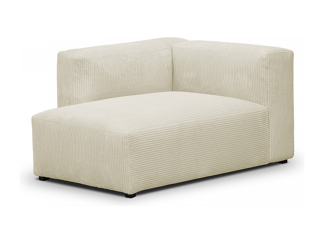 Méridienne pour canapé modulable 4 places beige velours