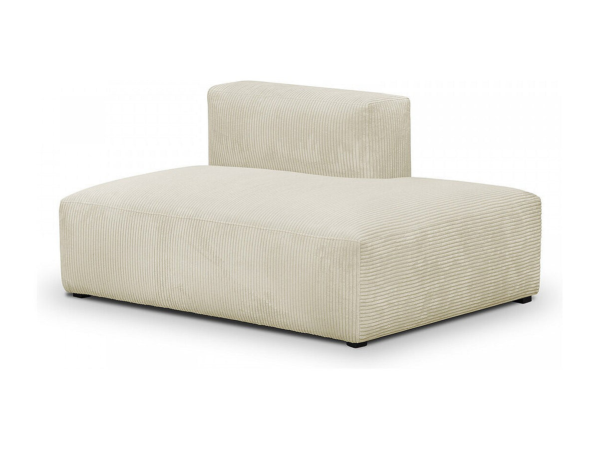 Méridienne pour canapé modulable 4 places beige velours