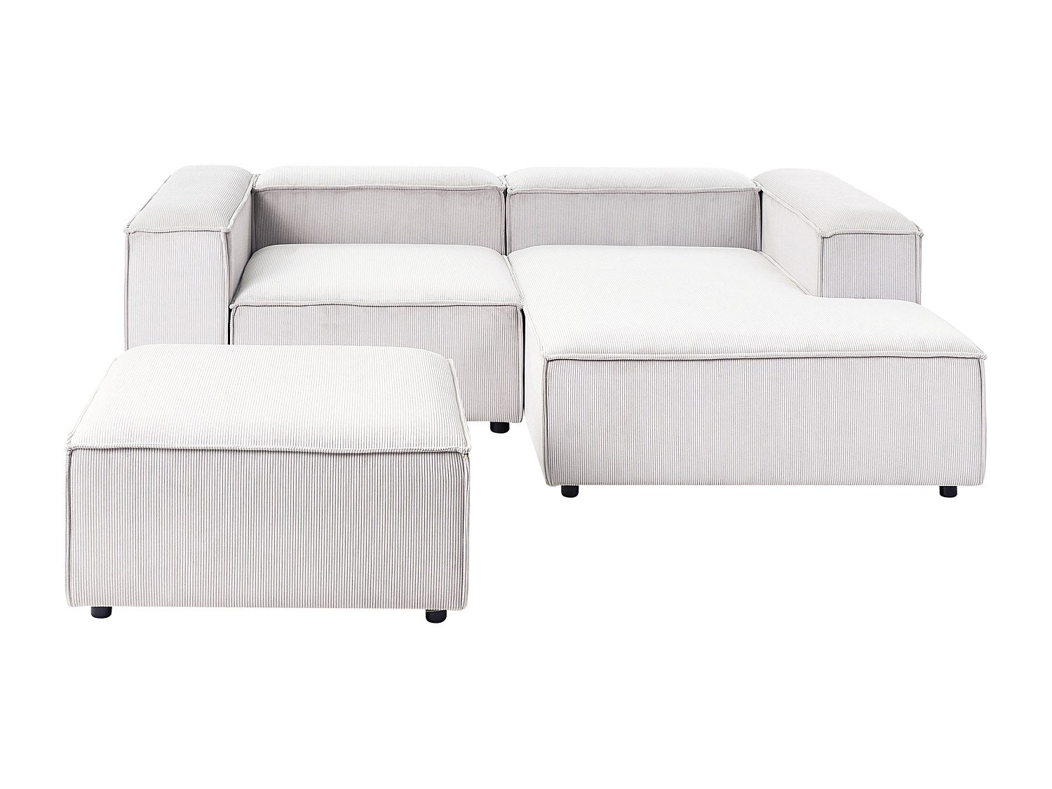 Angle pour canapé modulable 3 places blanc velours