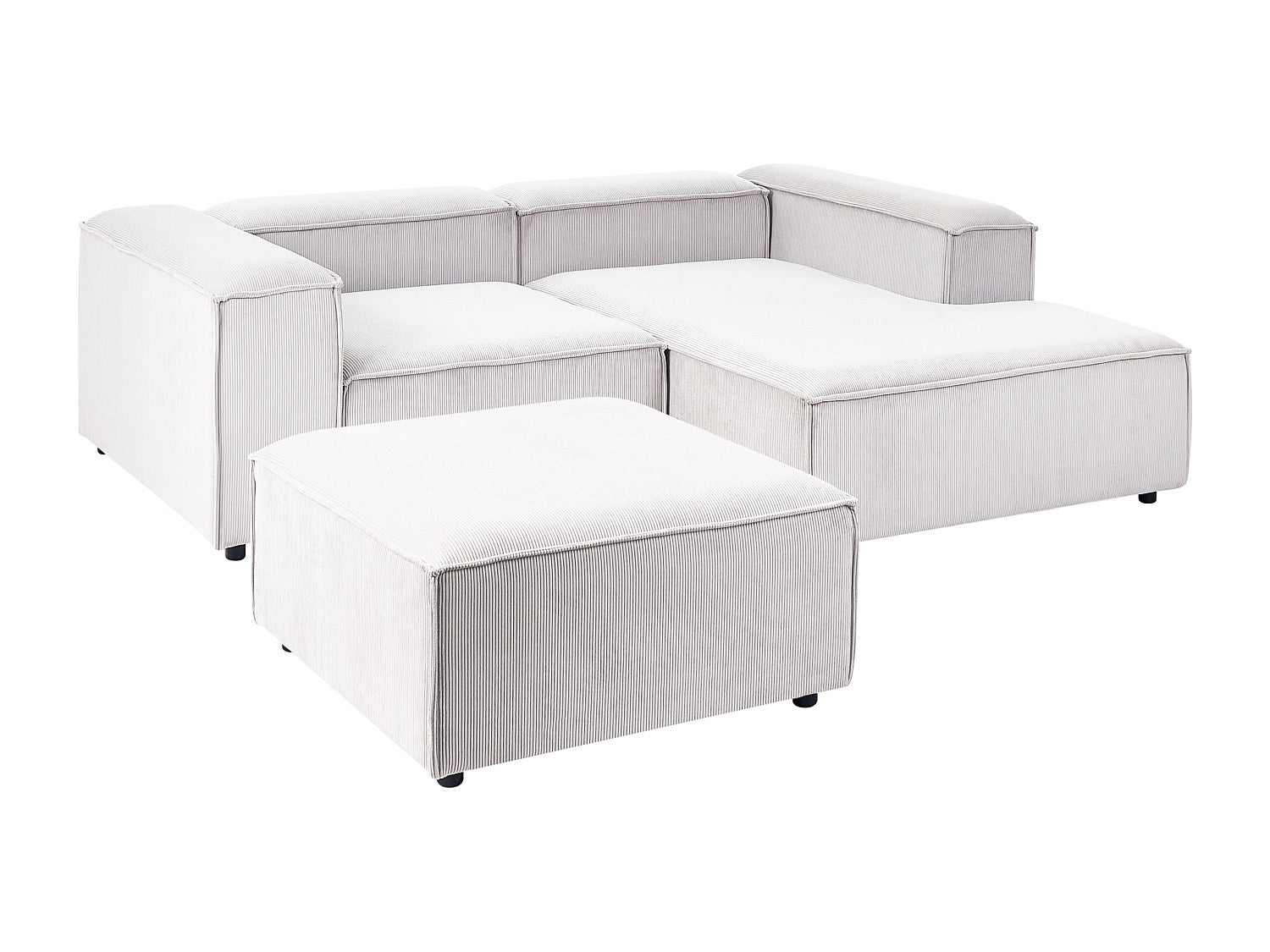 Angle pour canapé modulable 3 places blanc velours