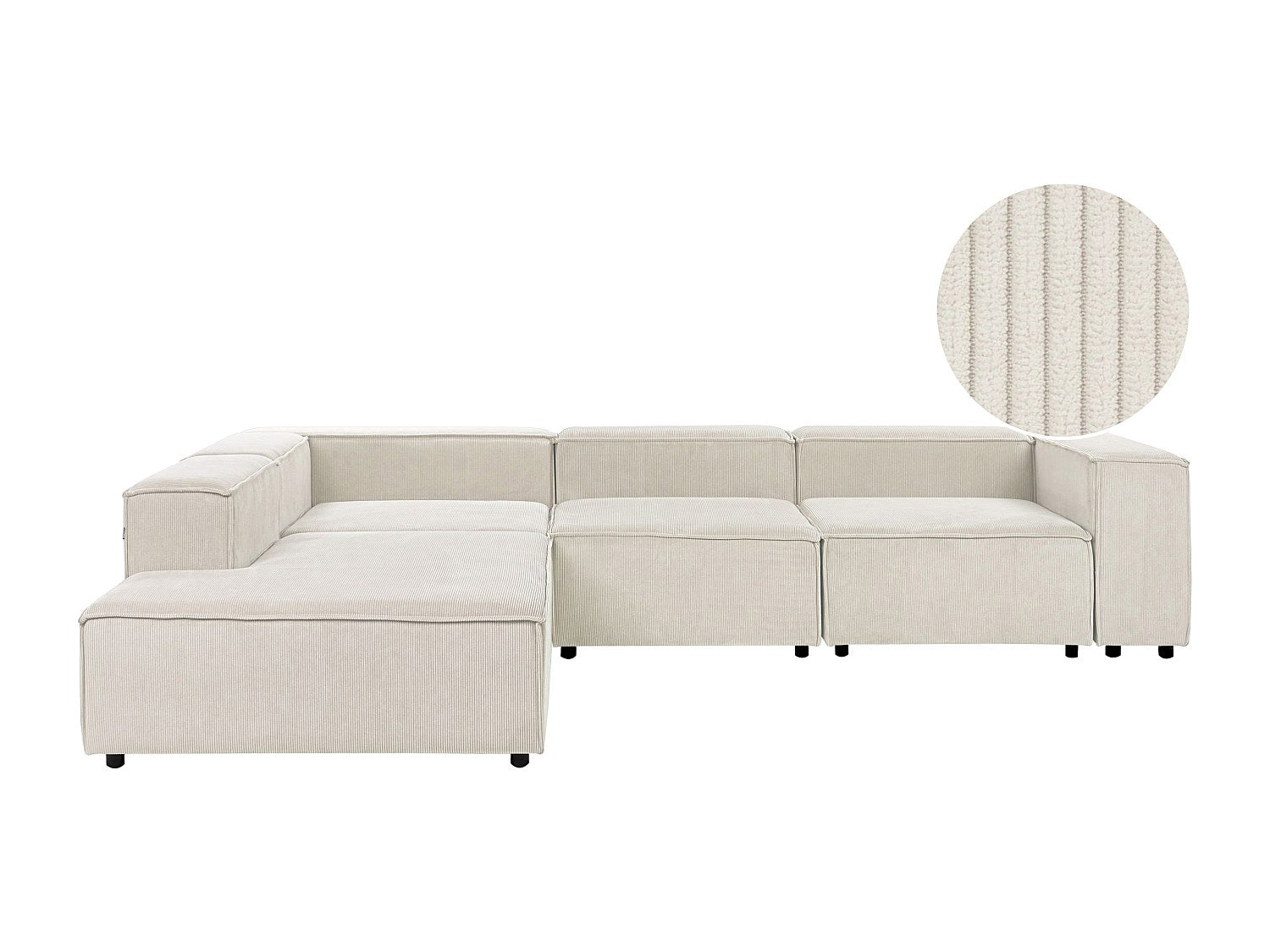 Canapé modulable 4 places blanc velours