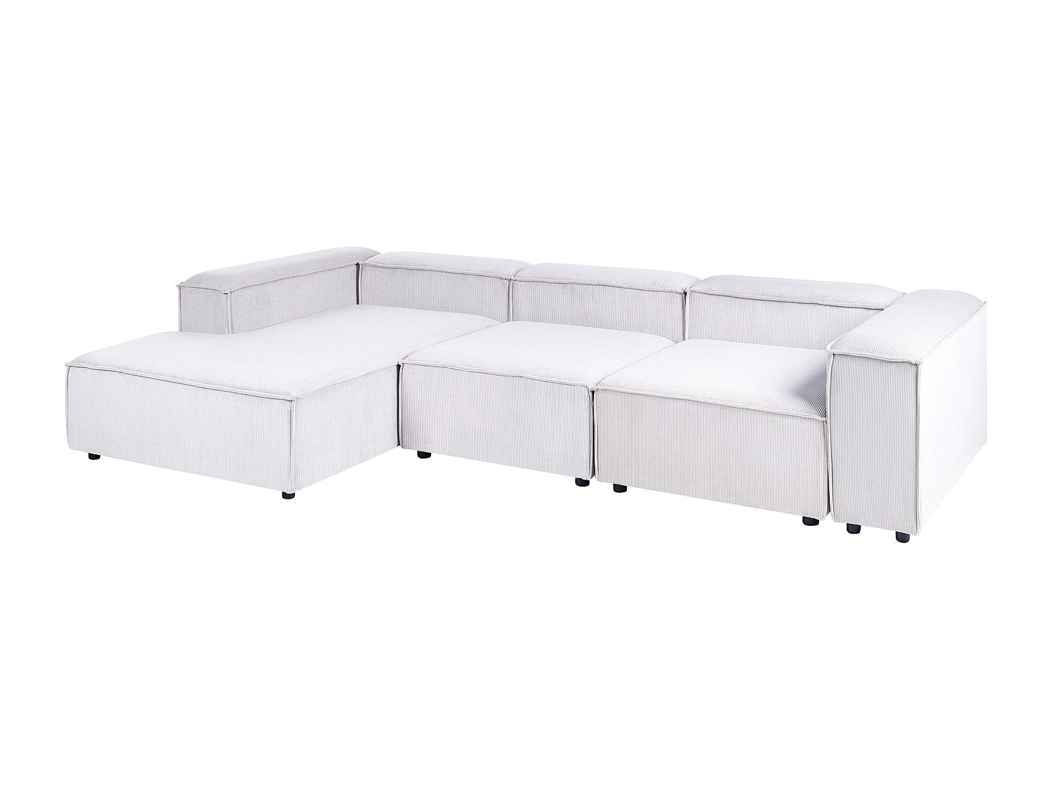 Canapé modulable 4 places blanc velours