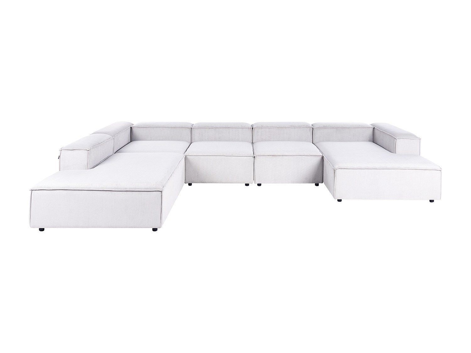 Angle pour canapé modulable 5 places blanc velours