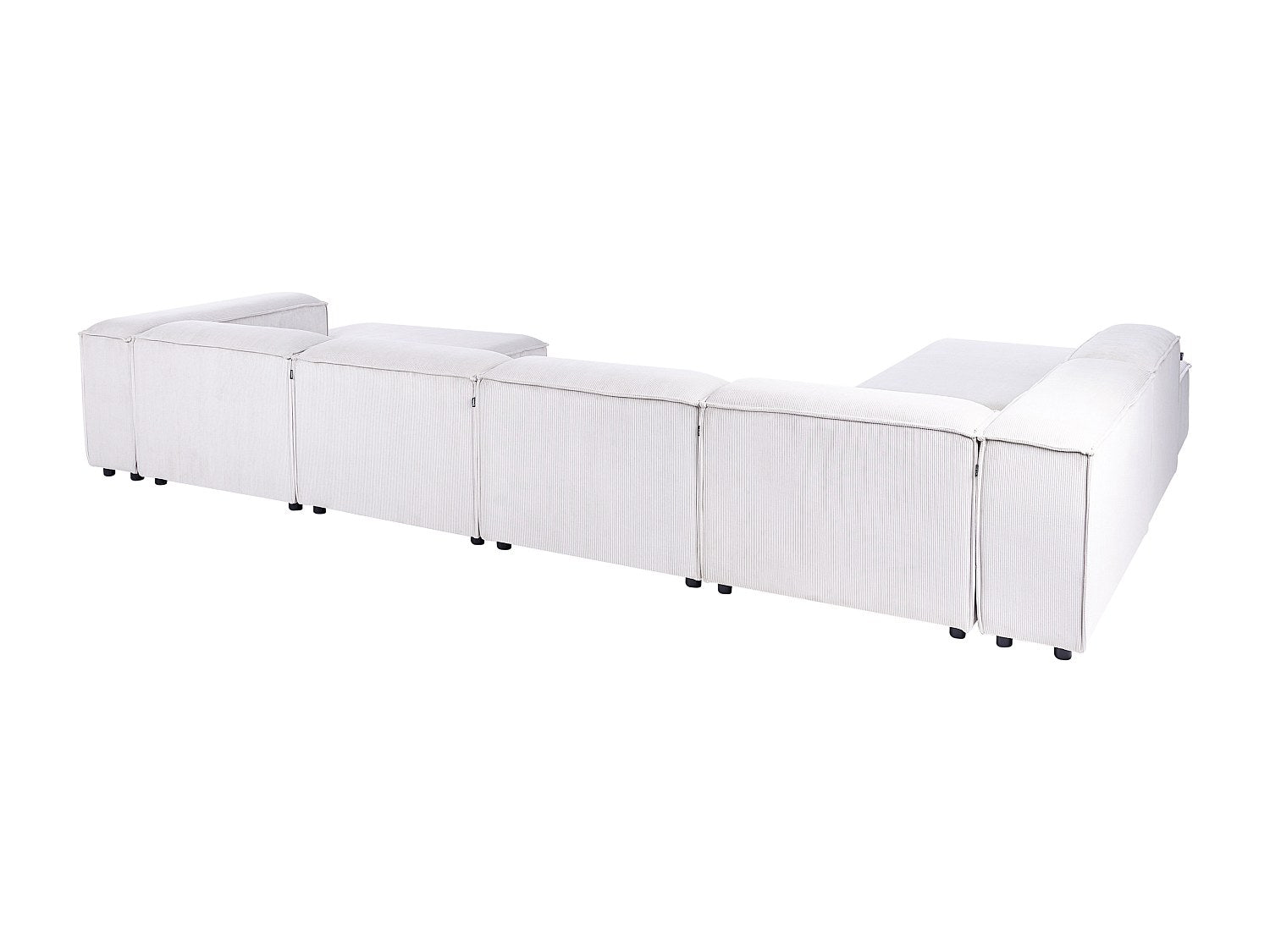Angle pour canapé modulable 5 places blanc velours