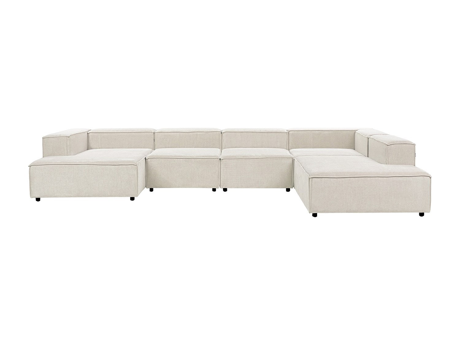 Angle pour canapé modulable 5 places blanc velours