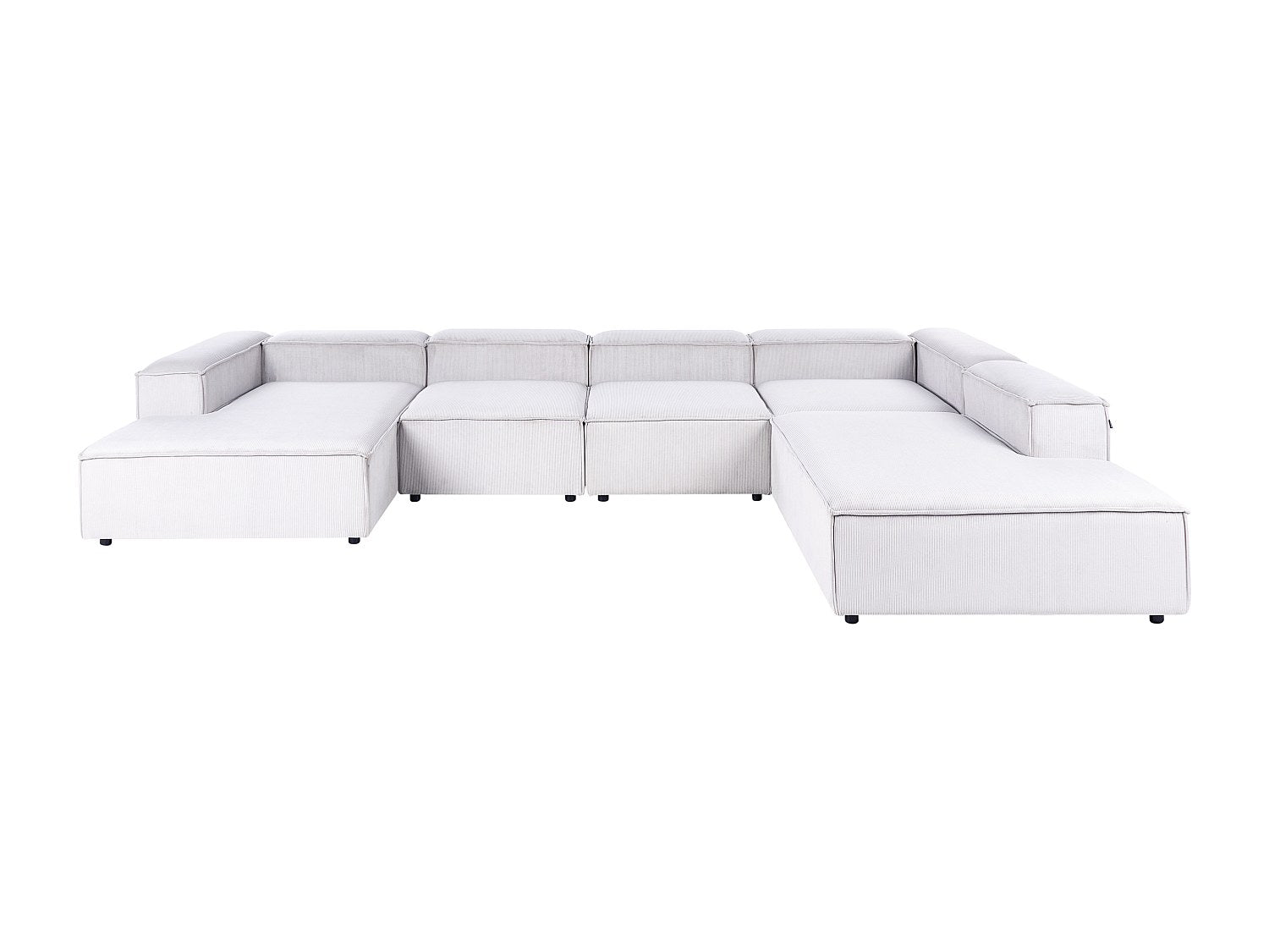 Angle pour canapé modulable 5 places blanc velours