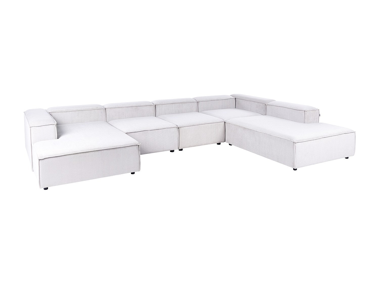Angle pour canapé modulable 5 places blanc velours