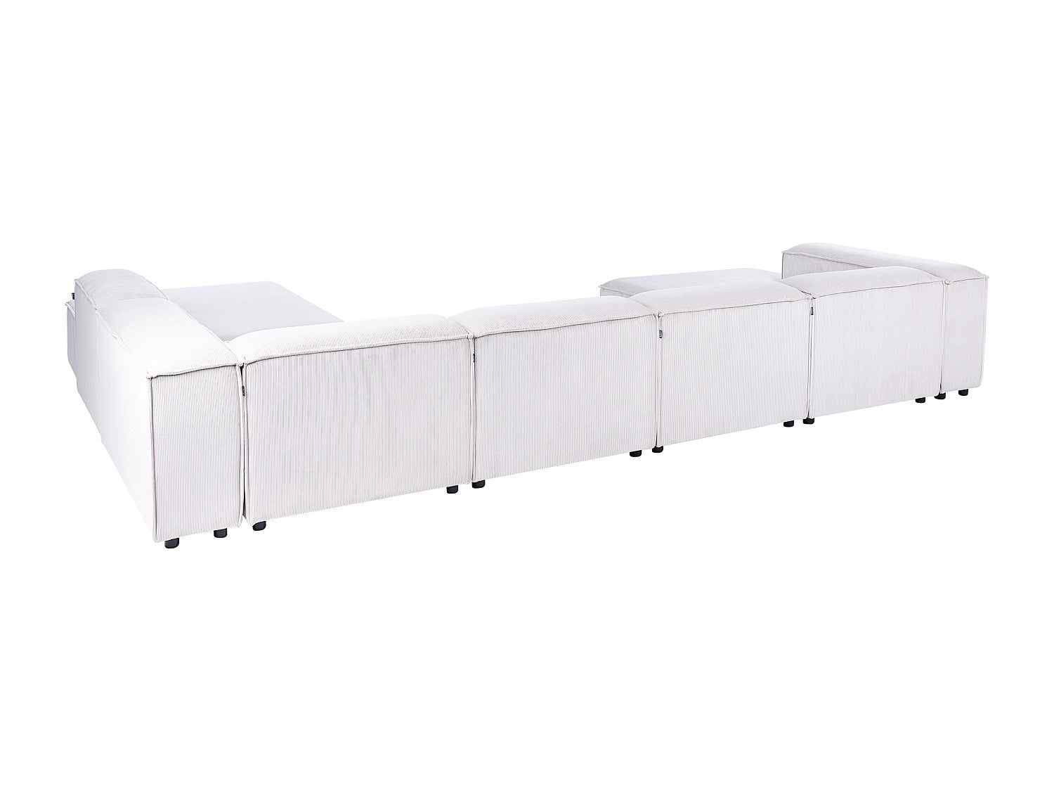 Angle pour canapé modulable 5 places blanc velours