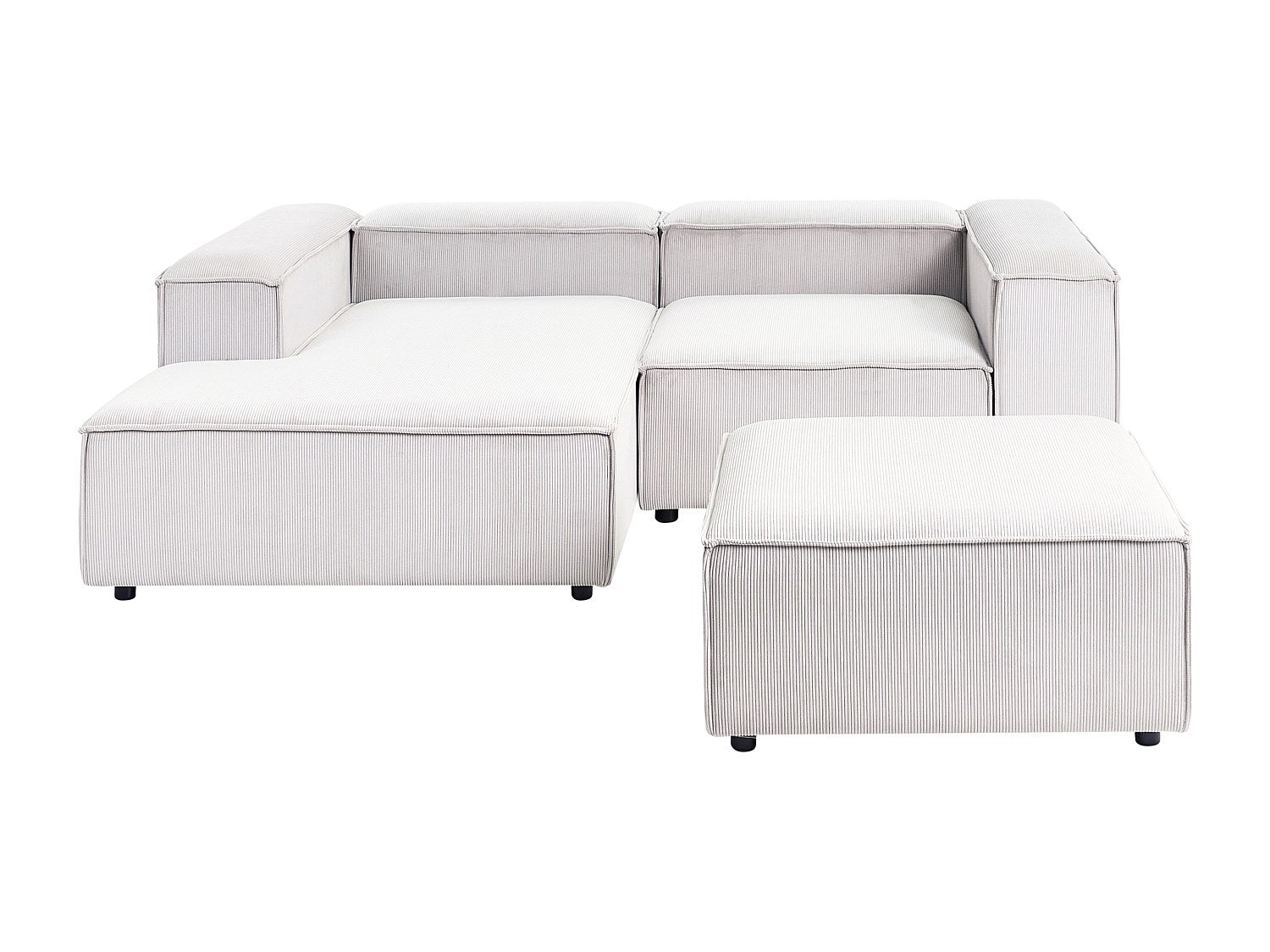 Angle pour canapé modulable 3 places blanc velours