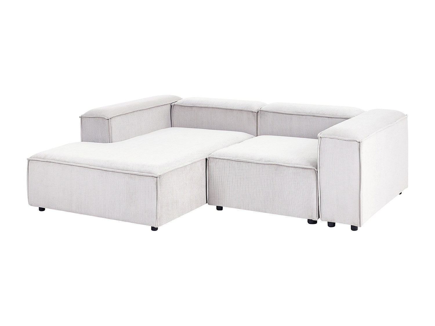 Angle pour canapé modulable 3 places blanc velours