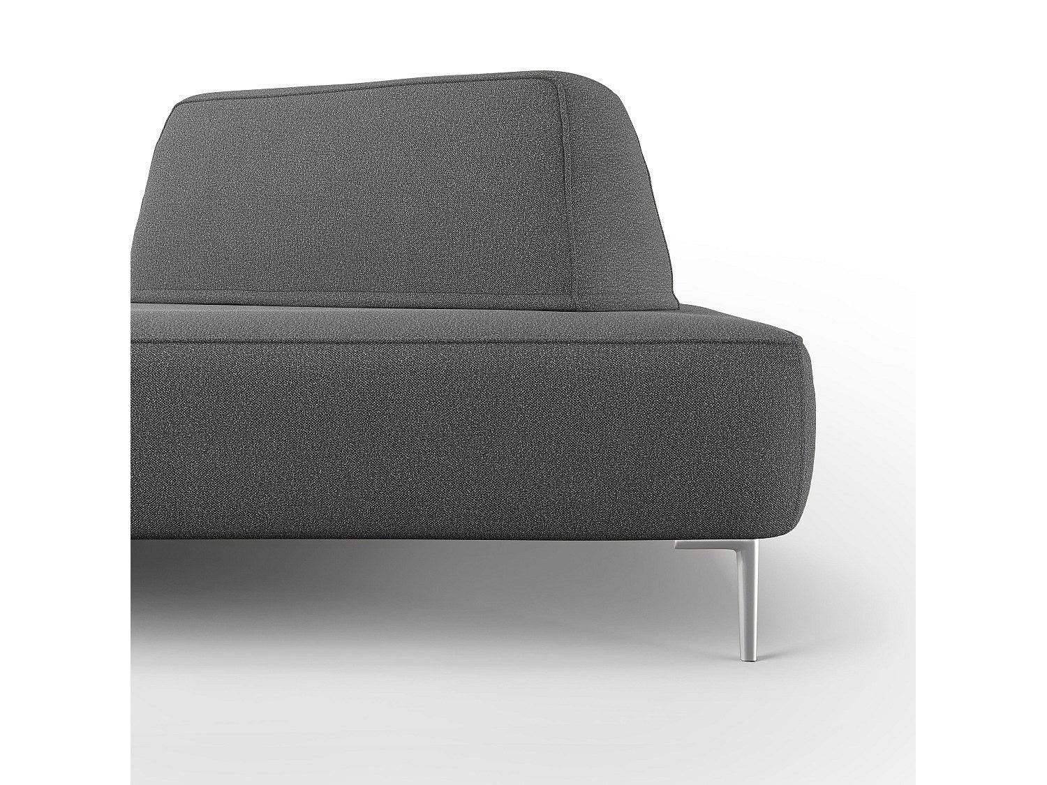 Canapé modulable gris tissu