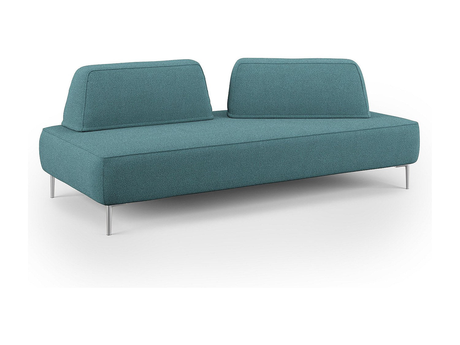 Canapé modulable bleu tissu