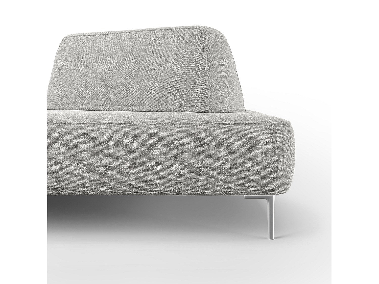 Canapé modulable gris tissu