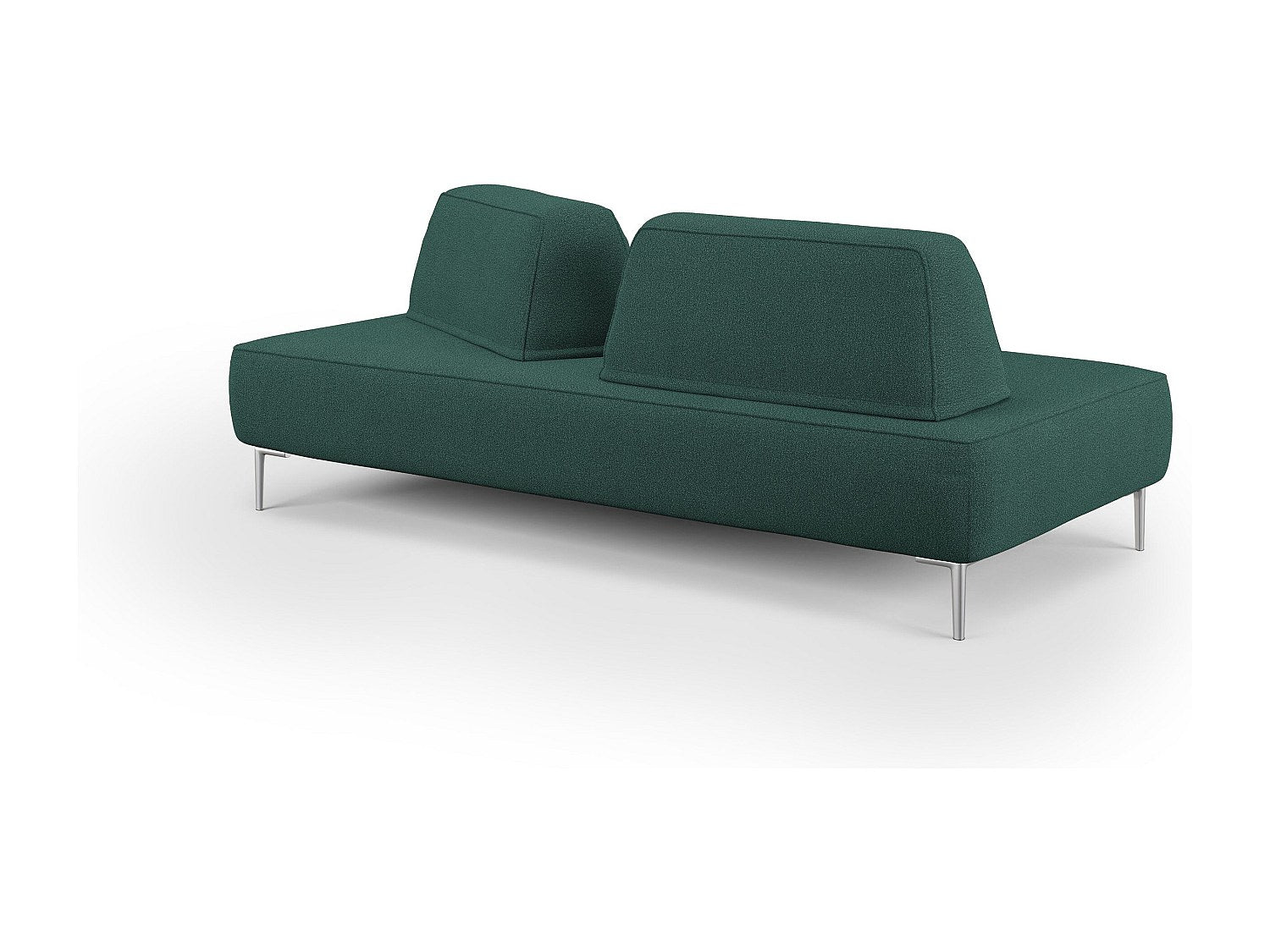 Canapé modulable vert tissu