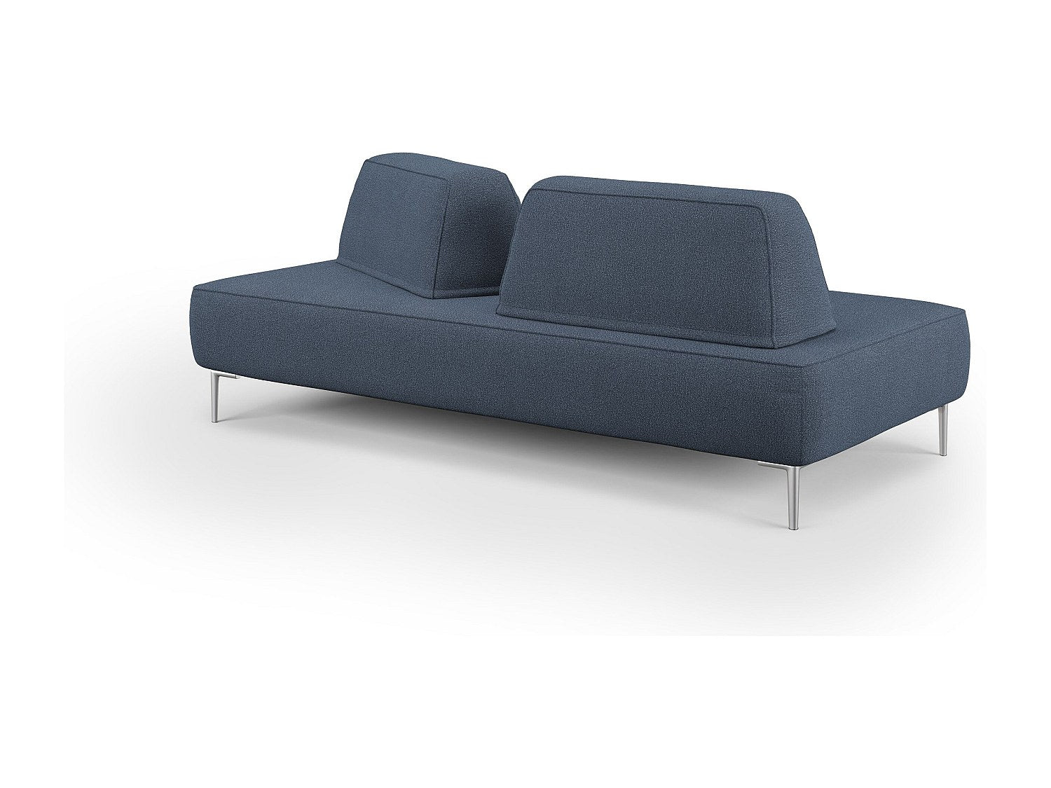 Canapé modulable bleu tissu