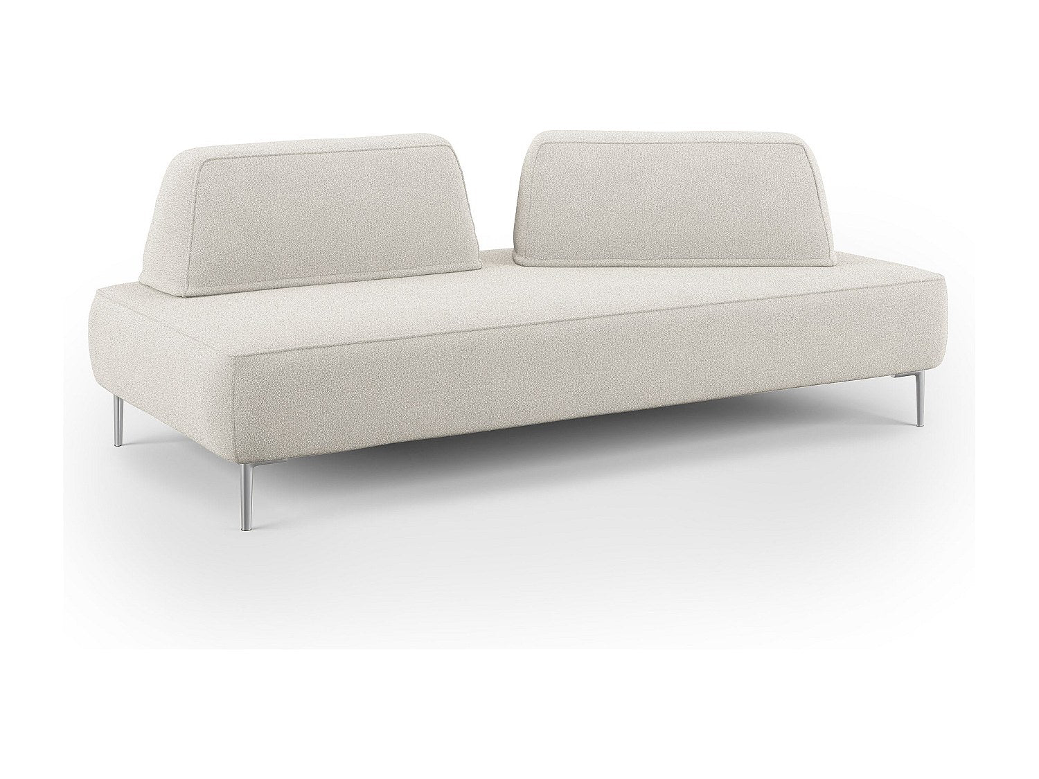 Canapé modulable blanc tissu