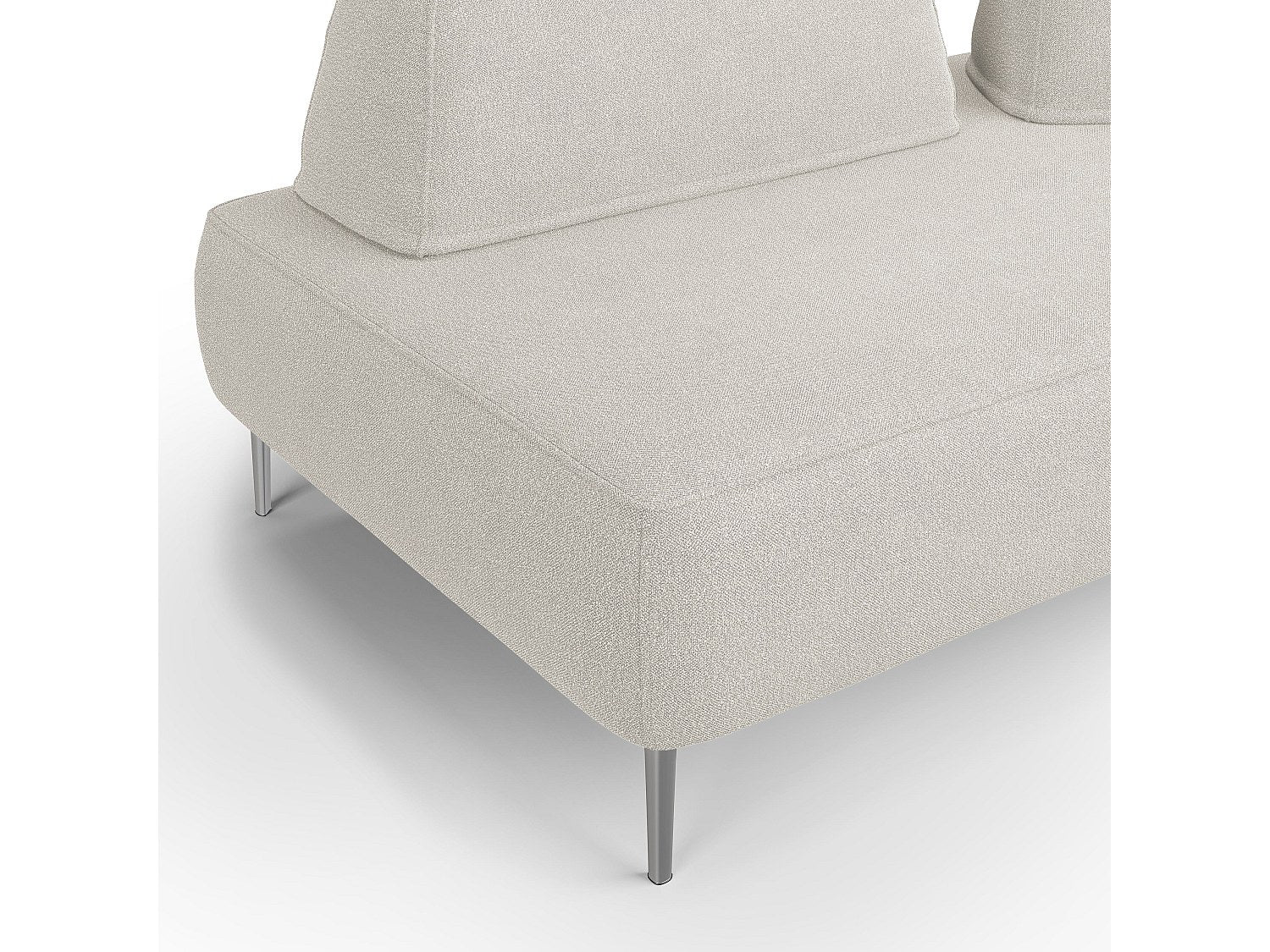 Canapé modulable blanc tissu