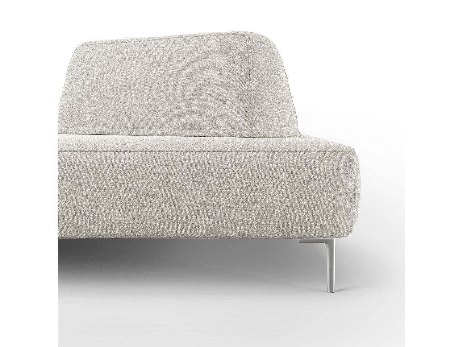 Canapé modulable blanc tissu