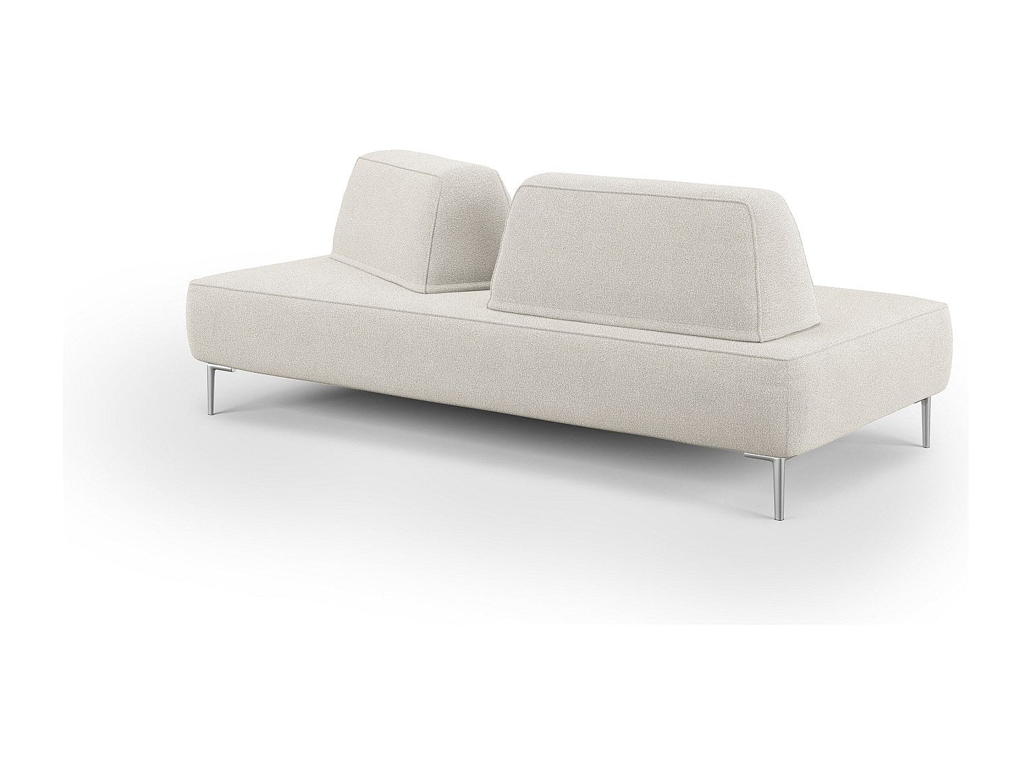 Canapé modulable blanc tissu