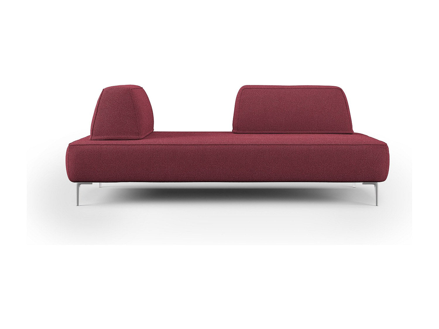 Canapé modulable rouge tissu