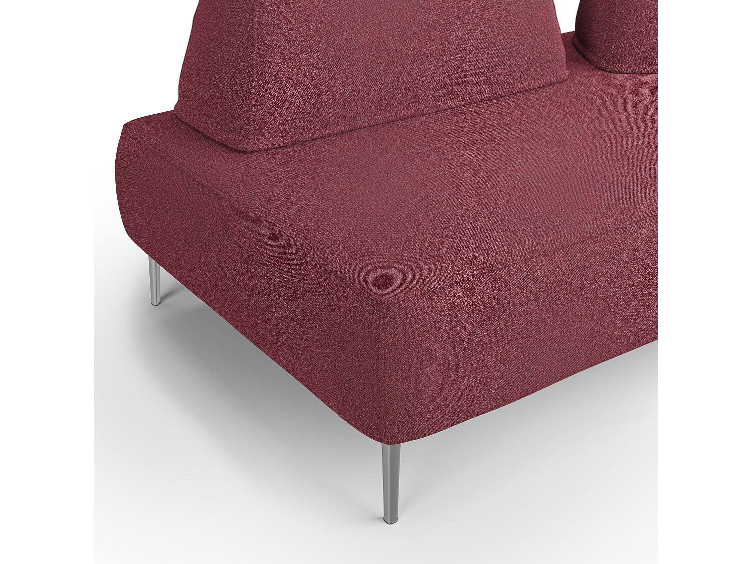 Canapé modulable rouge tissu