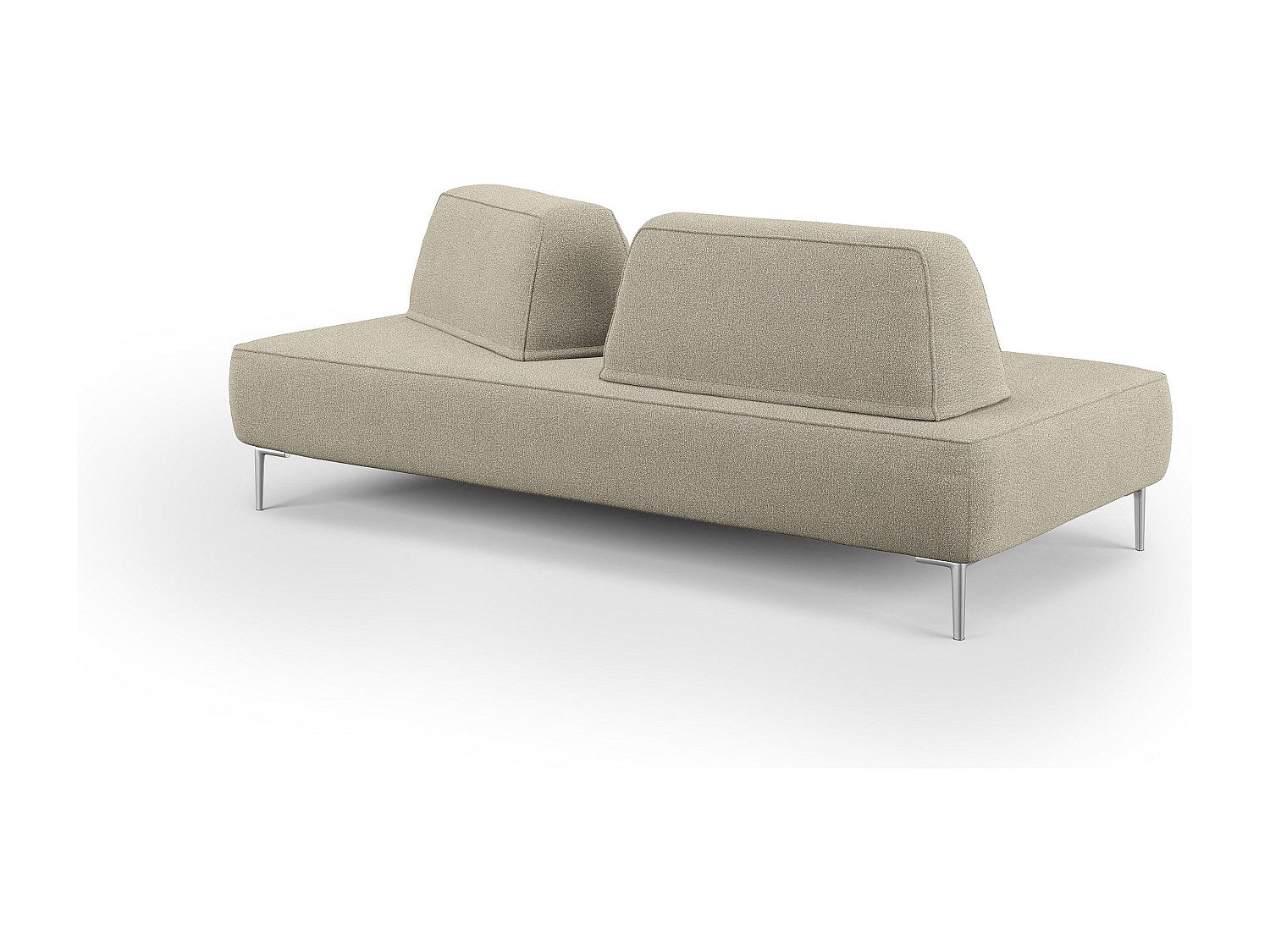 Canapé modulable beige tissu