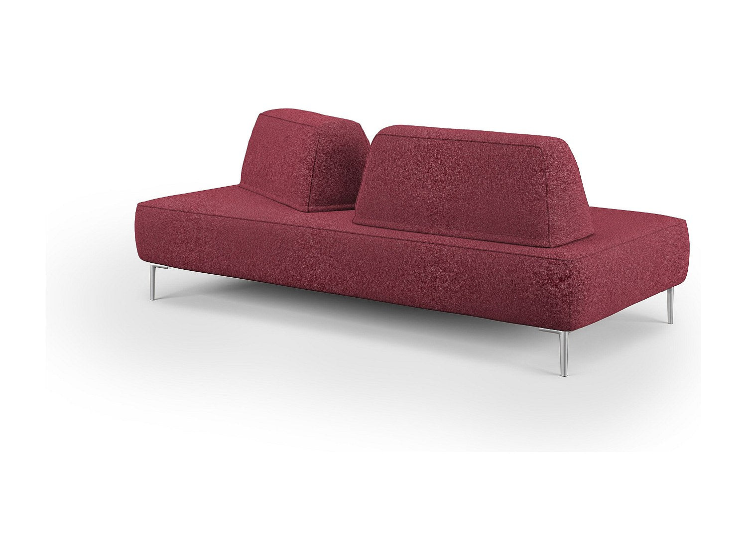 Canapé modulable rouge tissu