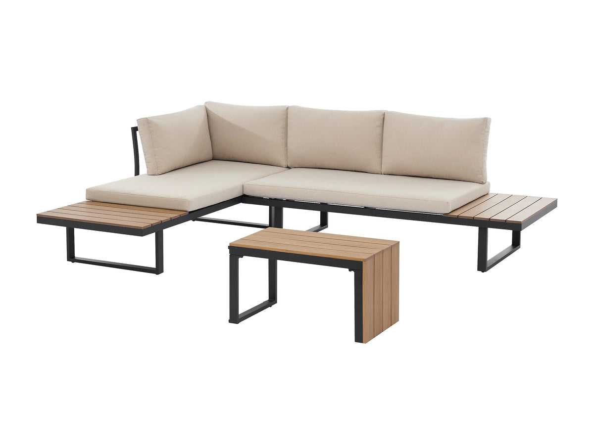 Canapé Modulable Extérieur 4 Places Aluminium Anthracite - BAMBAÏA - vue 4