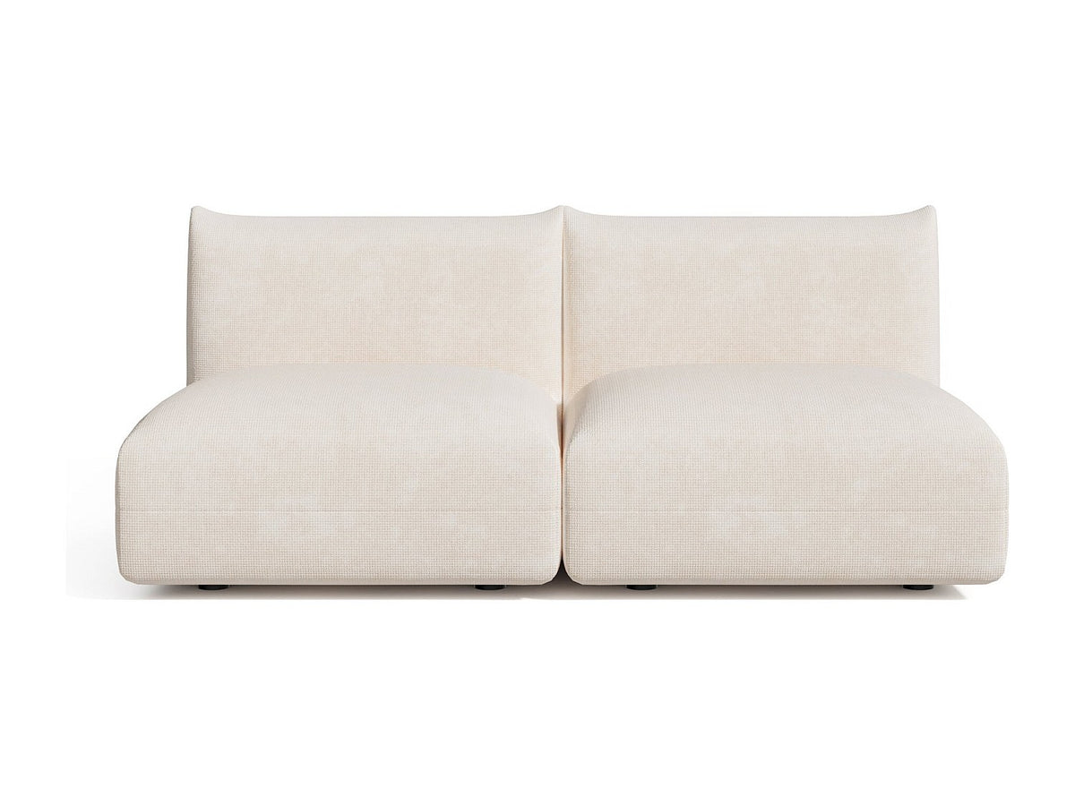 Canapé modulable 3 places beige velours