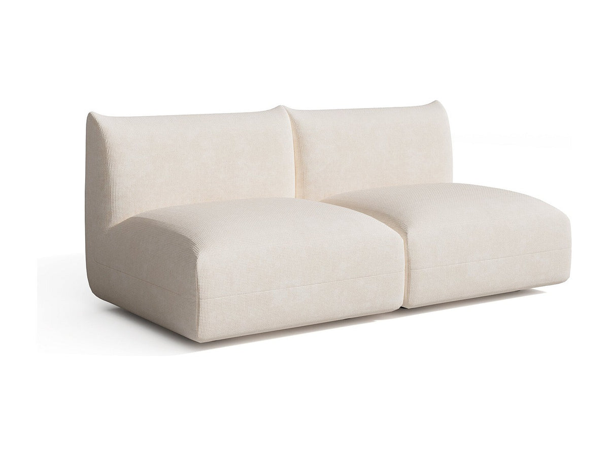 Canapé modulable 3 places beige velours