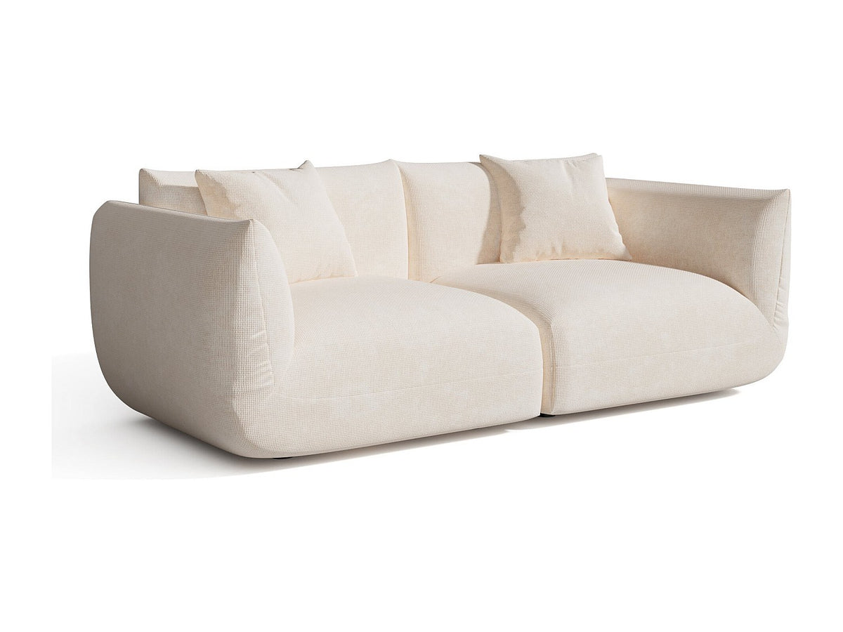 Canapé modulable 3 places beige velours