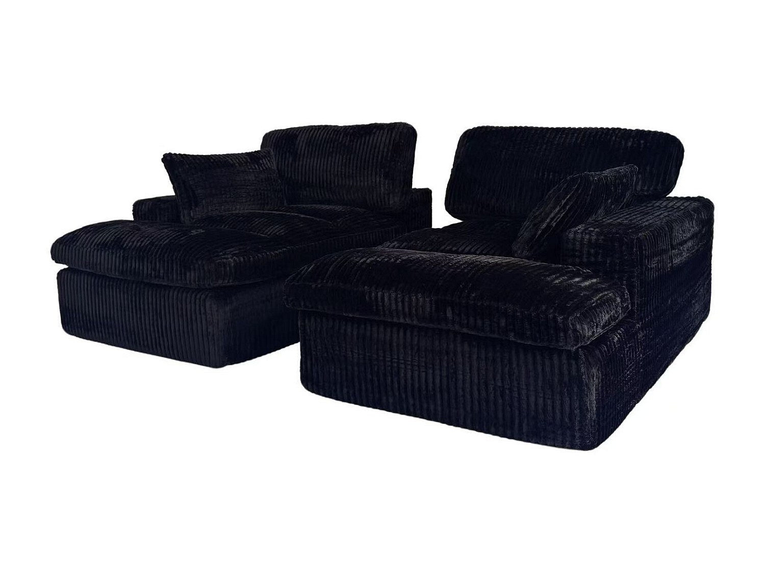 Canapé modulable convertible noir tissu