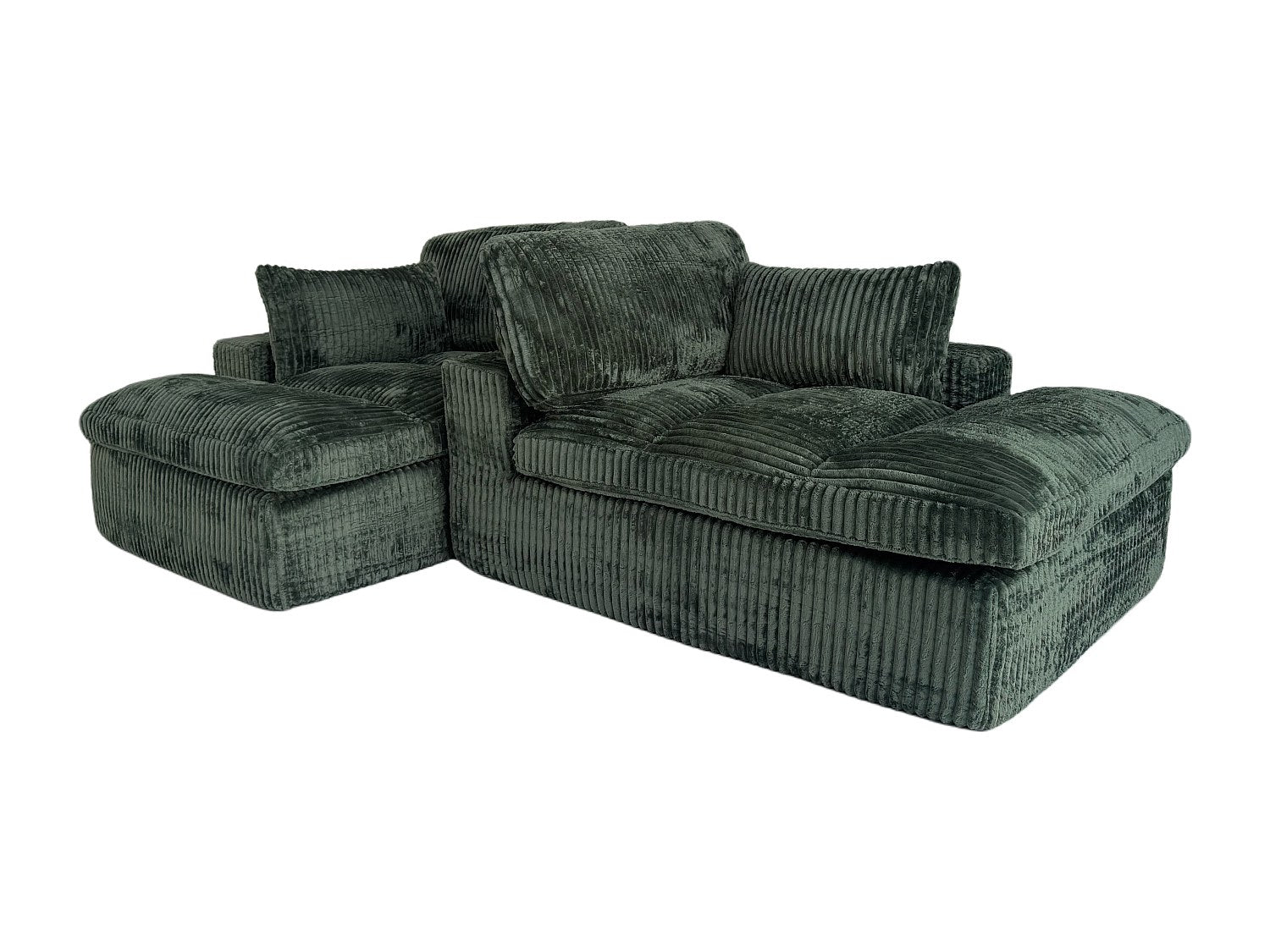 Canapé modulable convertible vert tissu