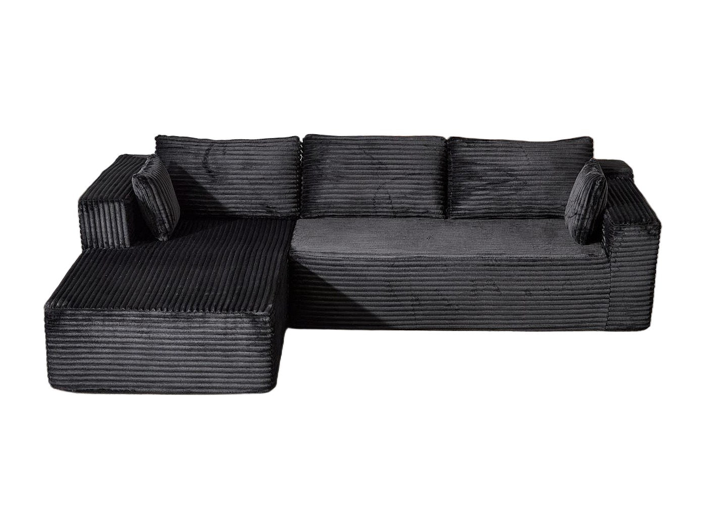 Canapé modulable noir tissu