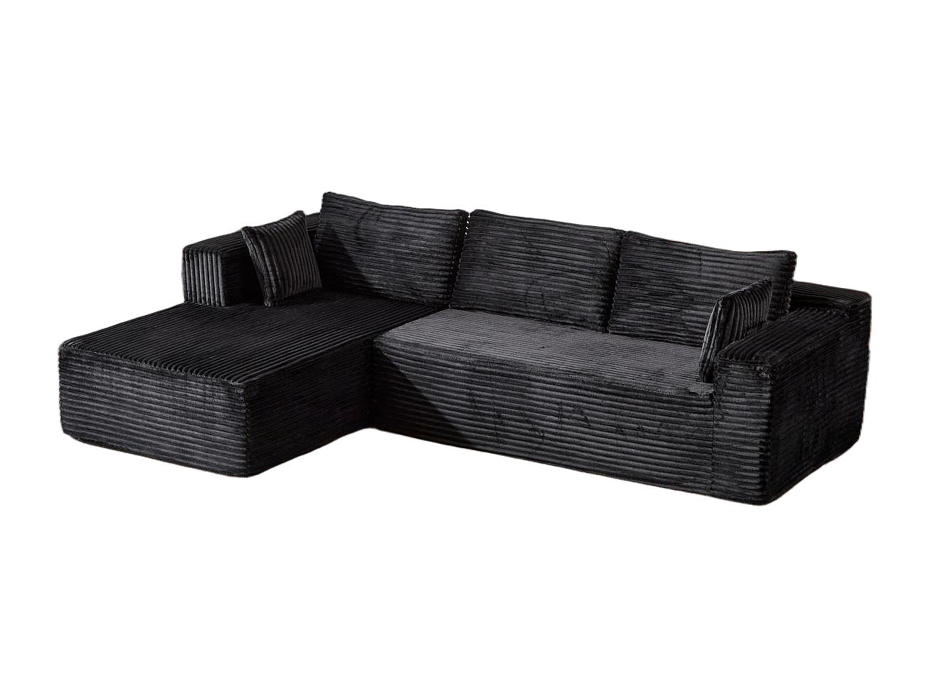 Canapé modulable noir tissu