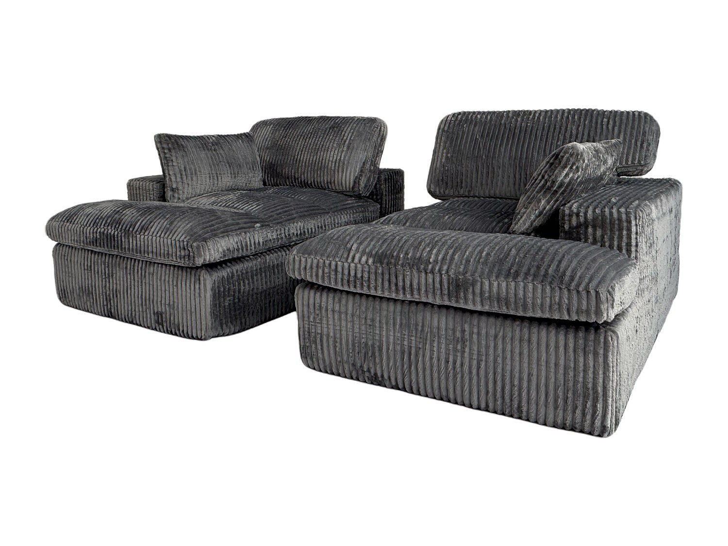 Canapé modulable convertible gris tissu