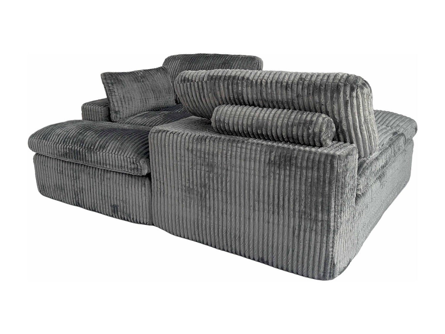 Canapé modulable convertible gris tissu