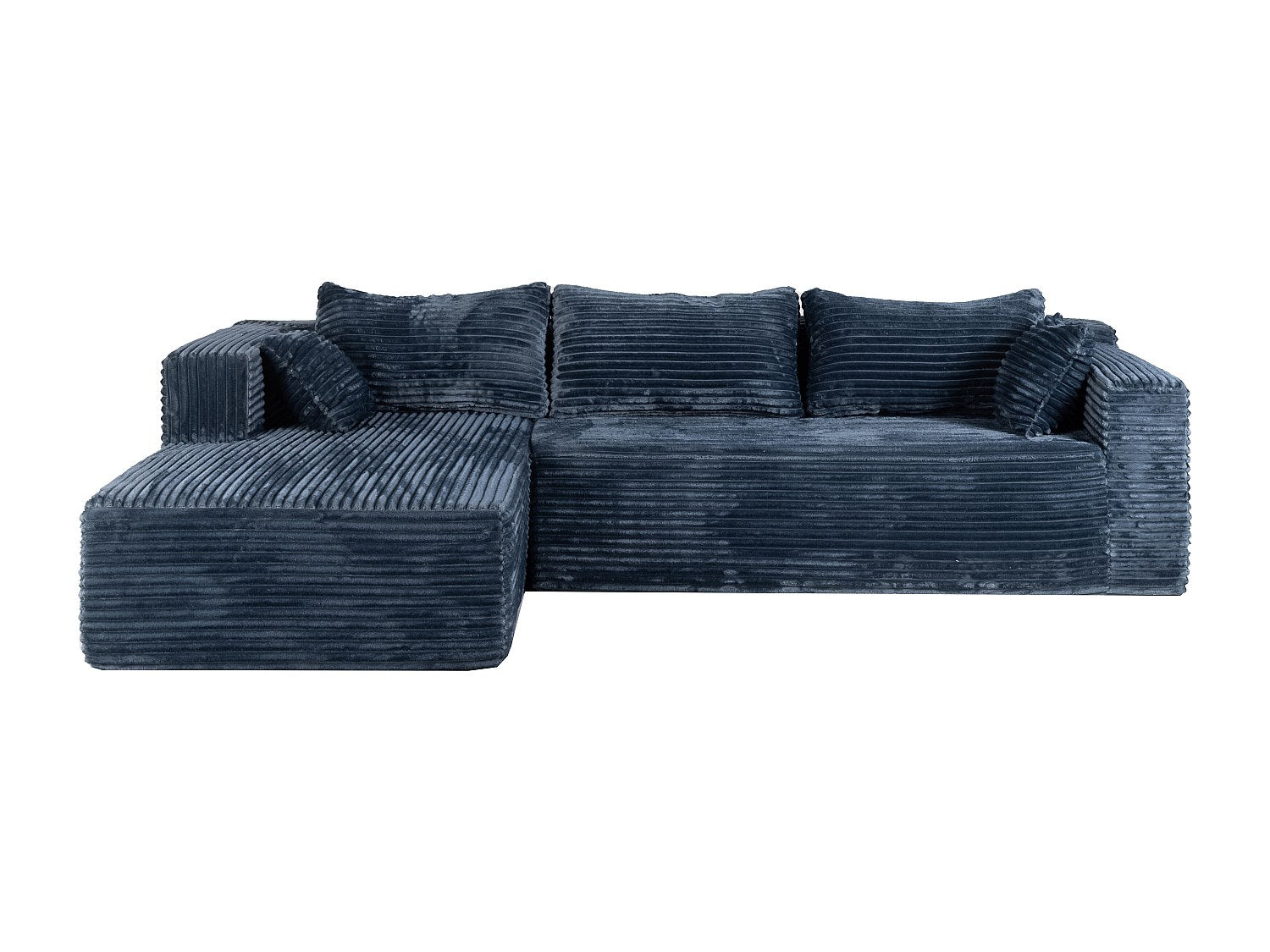 Canapé modulable bleu tissu