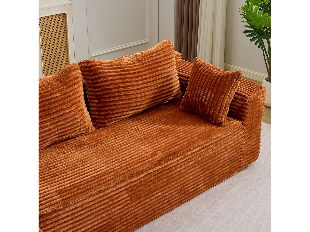 Canapé modulable jaune tissu