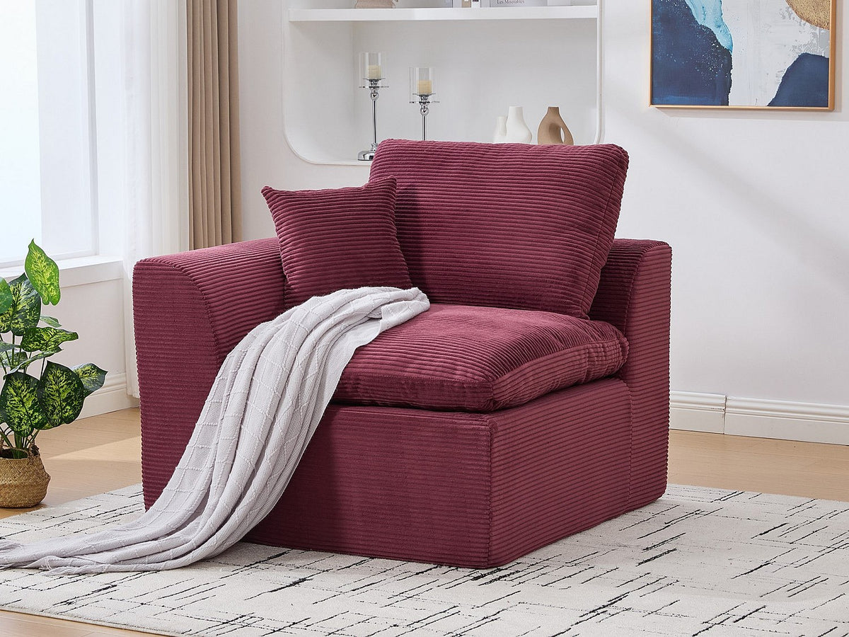 Canapé modulable violet tissu